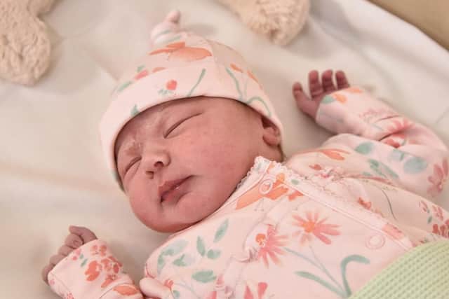 Baby Callie, born at Royal Preston Hospital on August 8, weighing 7lb 5ozs, to Stacey and Andrew Singleton, from Chorley.