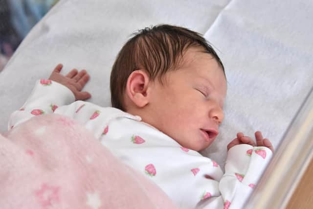 Baby Rhea, born at Royal Preston Hospital on August 5, weighing 6lb 4ozs, to Courtney Cousins and Tom Cowburn, from Cottam.
