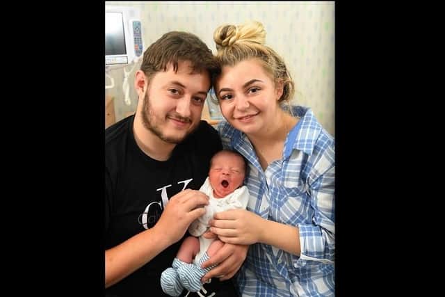 Louis Christopher Ashworth, born at Royal Preston Hospital on August 14 at 11.27pm, weighing 6lb 6oz, to Cait Platt and Reece Ashworth, from Leyland