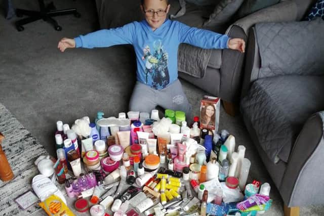 Joshua, who hasattention deficit hyperactivity disorder and oppositional defiant disorder (ODD),spent nearly every day for six weeks collecting essential items, whichwere donated to the Salvation Army in Preston.