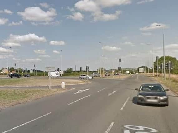 The road is closed at the roundabout junction of the A59 and Preston New Road, opposite the Samlesbury Hotel (Photo: Google Maps)