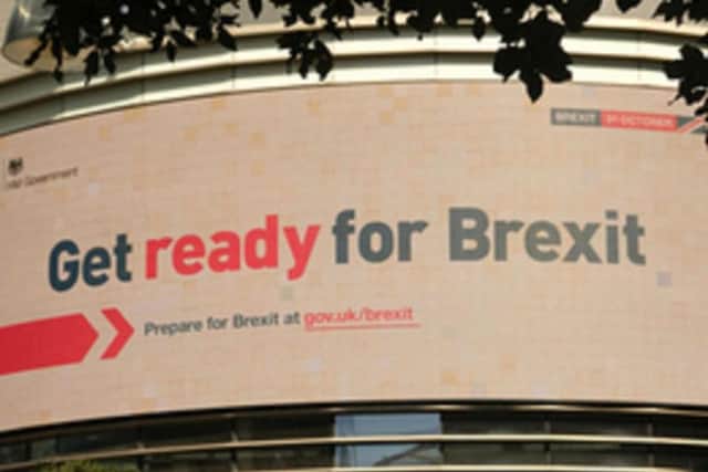 A billboard advert produced by the Government about Brexit