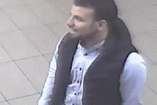 Zakaria Elharak, 27, who also goes by the name Zackaria El-Haouari, is described as being 5ft 4in -5ft 6in tall, of medium build, with black hair and a circular scar on the right side of his face