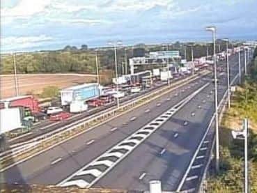 The M6 south remains completely shut north of Birmingham, between junctions 13 and 12, after a serious crash overnight