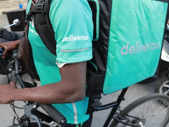 An ad for food service Deliveroo has been banned