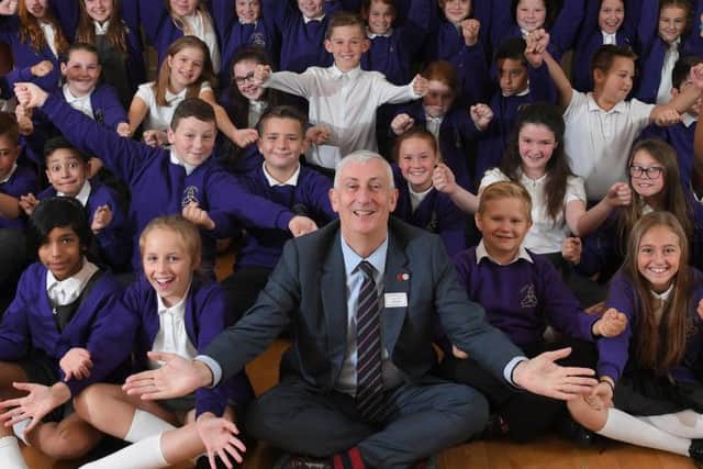 Sir Lindsay was quizzed on politics by pupils at Trinity Church of England Primary School