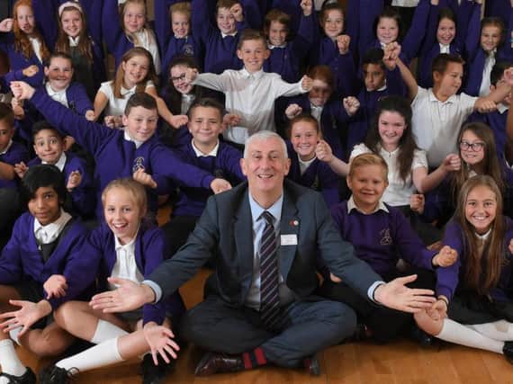 Sir Lindsay was quizzed on politics by pupils at Trinity Church of England Primary School