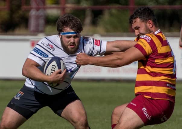 Action from Preston Grasshoppers' draw at Fylde (photo: Mike Craig)