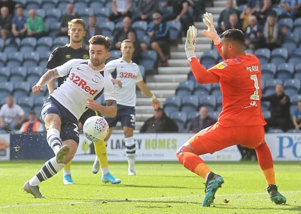 Sean Maguire scores for Preston against Brentford as PNE made it four straight wins at Deepdale