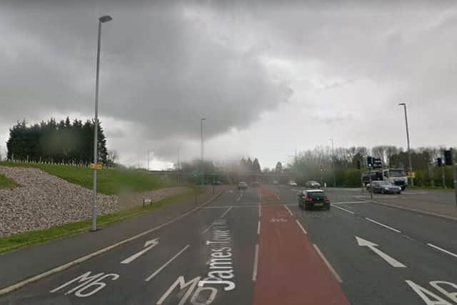 Two filter lanes were created to take traffic from the Broughton bypass onto the M6, when only one had initially been planned (image: Google Streetview)