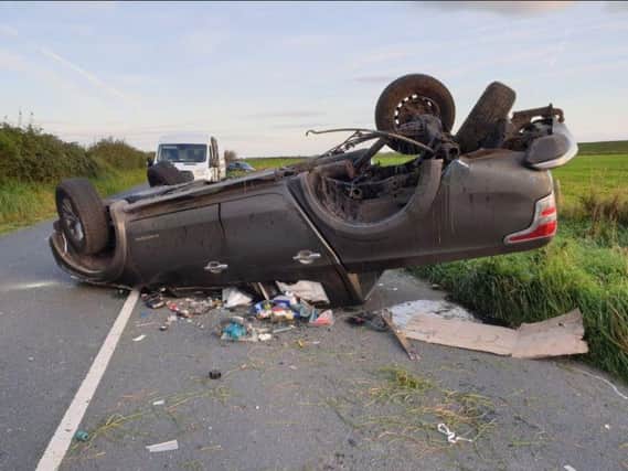 The crash on the A588.
