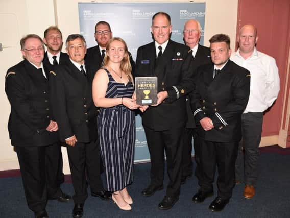 Members of the HM Coastguard team in Lancashire went home with The Blue Light Award after the ceremony