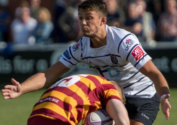 Action from Preston Grasshoppers' draw at Fylde (photo: Mike Craig)