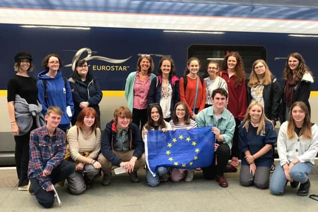 The group that travelled to Brussels with Gina Dowding MEP