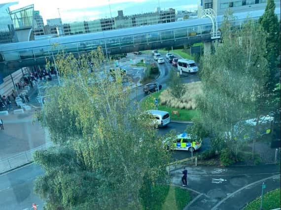 Police evacuated Manchester Airport train station this morning (September 23) after a suspicious package was reported