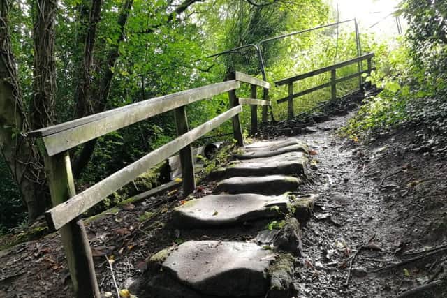 Just a few of the "40 steps" which have been shut off since a landslip
