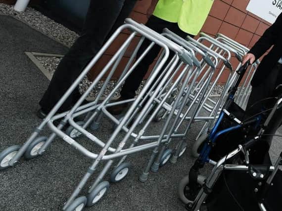 Mobility aids, such as frames, can be returned to hospitals