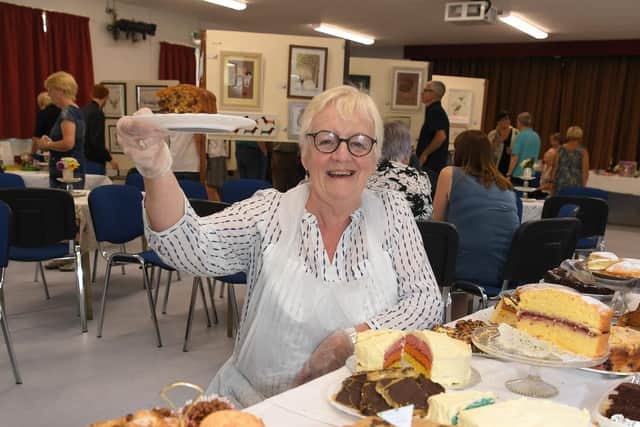 Kath Sey at the delicious cake stall.