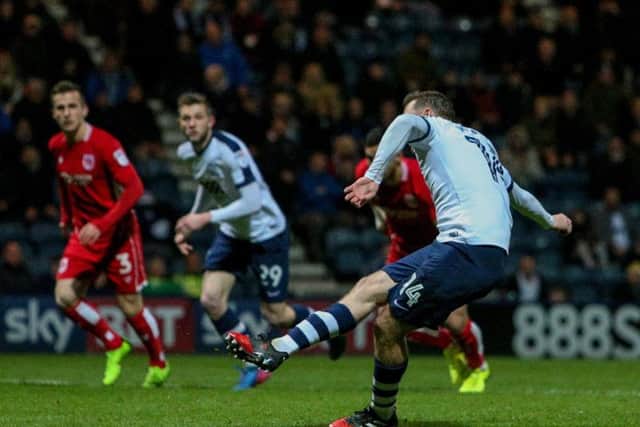 Aiden McGeady scores from the penalty spot against Bristol City