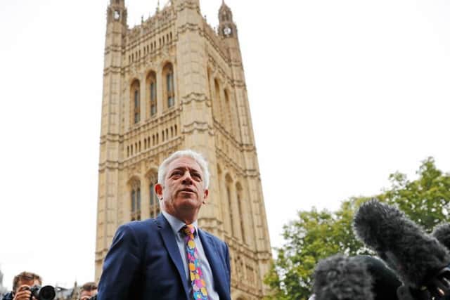 Speaker of the House of Commons John Bercow speaks to the media outside the Houses of Parliament in central London on September 24, 2019 (Photo: Getty)