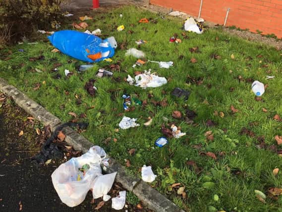 A number of rubbish bags were found dumped in the empty car park this morning (October 10)