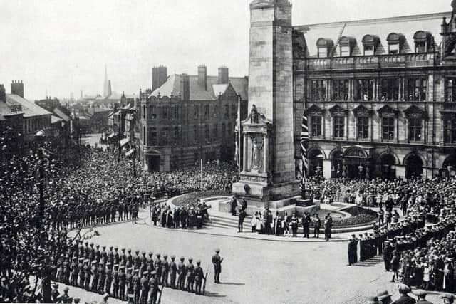 The unveiling of the Preston War Memorial on Sunday June 13, 1926