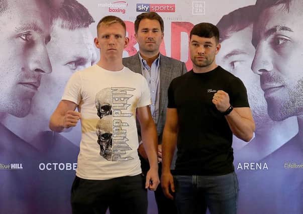 Ted Cheeseman and Scott Fitzgerald at the Press Conference ahead of their Super Welterweight Fight