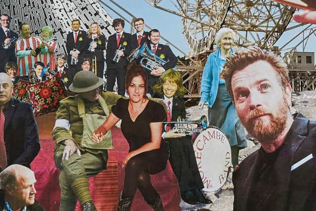 Morecambe Brass Band appear in the artwork alongside Tracey Emin and Ewan McGregor