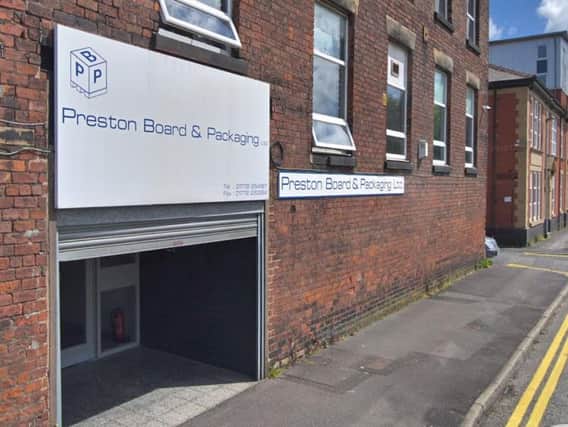 Preston Board and Packaging Limited in Green Bank Street, Preston (Image: Google)