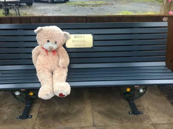 The bear Rosie Darbyshire's son bought to remember her by