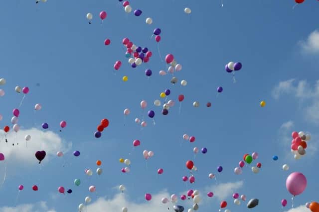 The balloon release is at 6pm on Wednesday, October 23