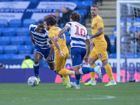 Ben Pearson in action for Preston against Reading