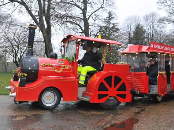 Festive fun last year as families get on board the Santa Express to Astley Park, to meet Father Christmas in Astley Hall.