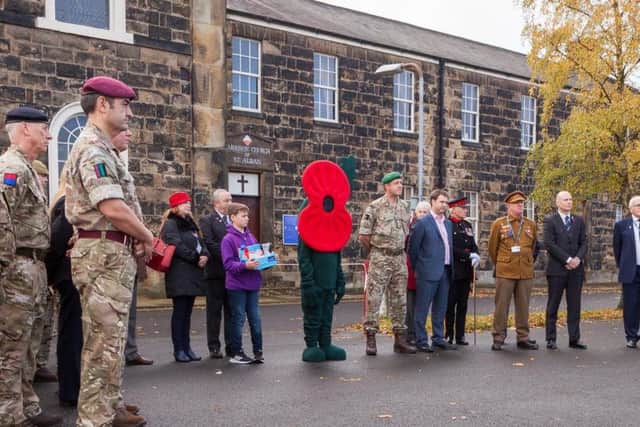 The ceremony launching the Royal British Legion Poppy Appeal at Fulwood Barracks.  Pic: Paul Yates