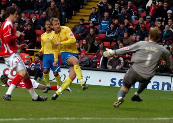 Chris Brown fires PNE into the lead at Charlton in March 2008
