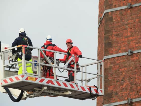 Urban Search and Rescue team members from Lancashire Fire and Rescue Service