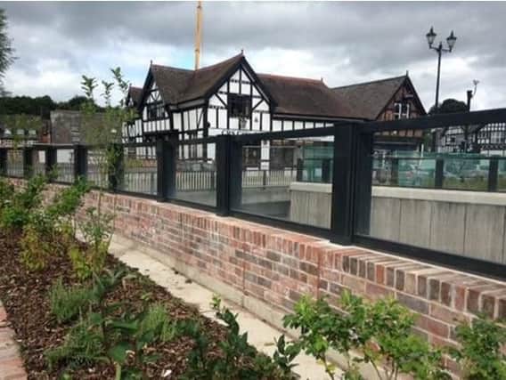 Glass panels, which are used in Northwich, may form part of  the flood defence scheme