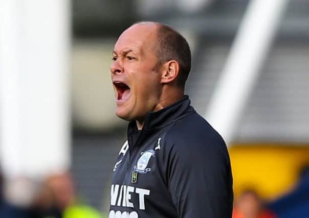 Preston manager Alex Neil during the victory over Blackburn at Deepdale