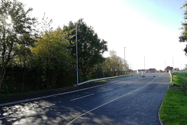 The new cross-borough link at the Walton-le-Dale side, looking towards Penwortham