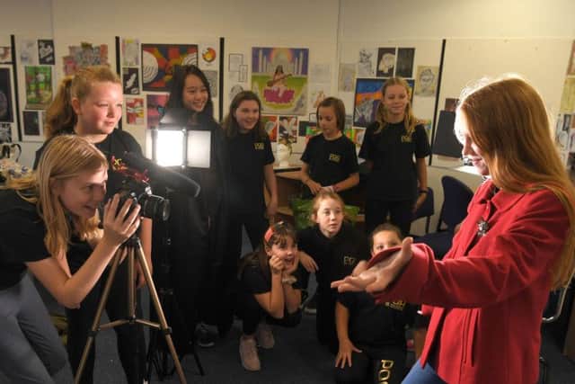 The students at PQA get experience both in front of and behind the camera.