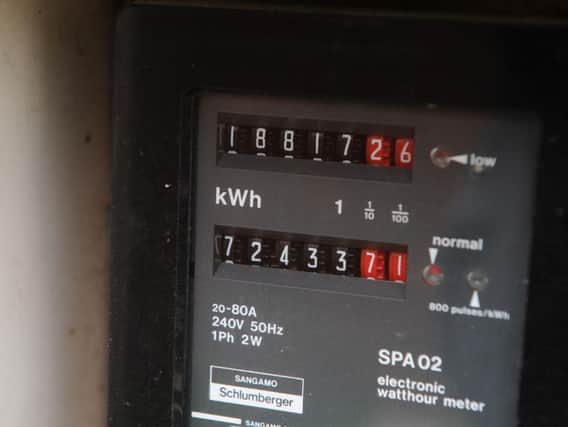 A domestic household electricity meter