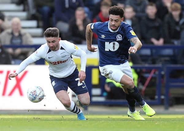 Sean Maguire in action for Preston in last week's Lancashire derby victory over Blackburn at Deepdale