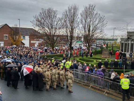 Last year's Remembrance Day at Leyland Cenotaph