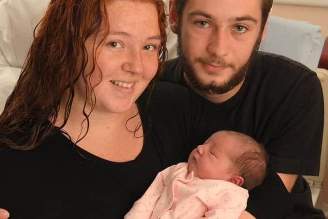 Isla-May Morris was born at Royal Preston Hospital on September 25 at 2.51am, weighing 6lb 11oz, to Megan Corbett and Owen Morris, from New Longton