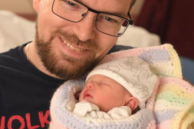 Violet Cooper was born at Royal Preston Hospital on October 6 at 10.28pm, weighing 4lb 12oz, to Joanne Allen and Richard Cooper, from Leyland