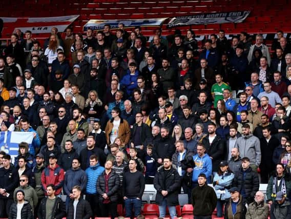 Preston North End supporters during the minute's silence before the Charlton game