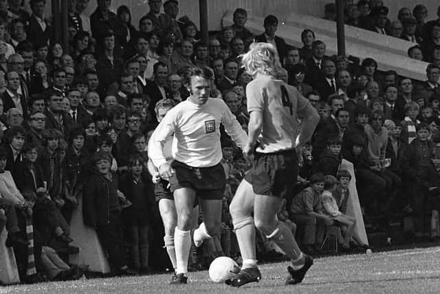 Preston's Dave Wilson on the attack against Oxford at Deepdale
