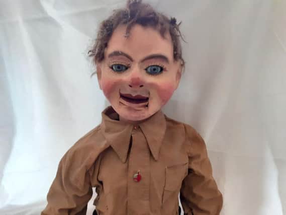 Here is my own satirical 1930s dummy, modelled on the Hitler Youth and definitely not for sale!