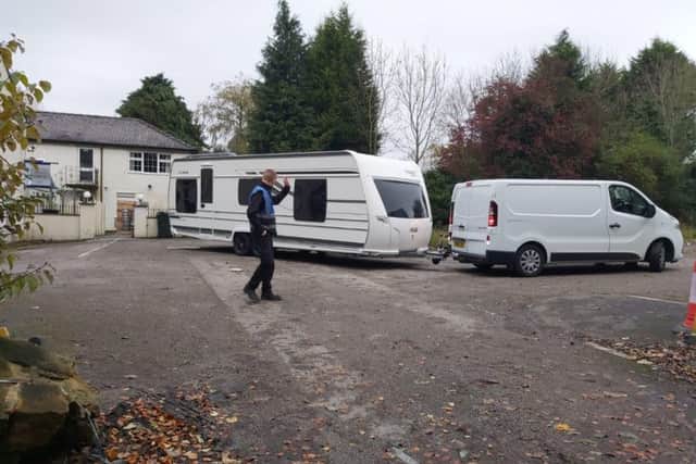 Travellers trespassing at the Brook House Hotel (Image: Court Enforcement Specialists)