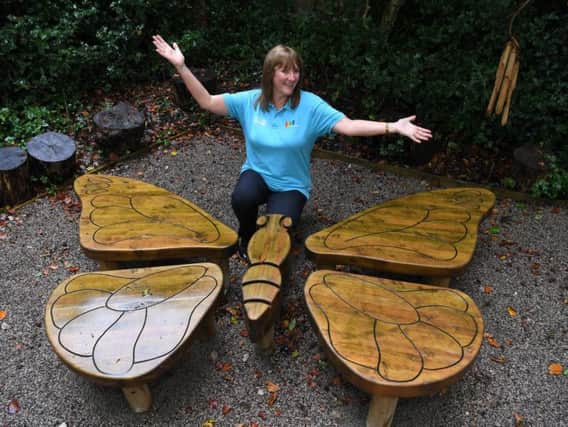 Alison Birch at the recent opening of the new woodland walk at centre